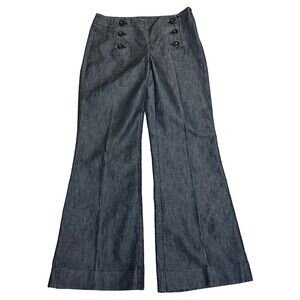 Kenneth Cole Reaction 4 Flare Jeans Dark Wash Flat‎ Front Stretch Retro Urban